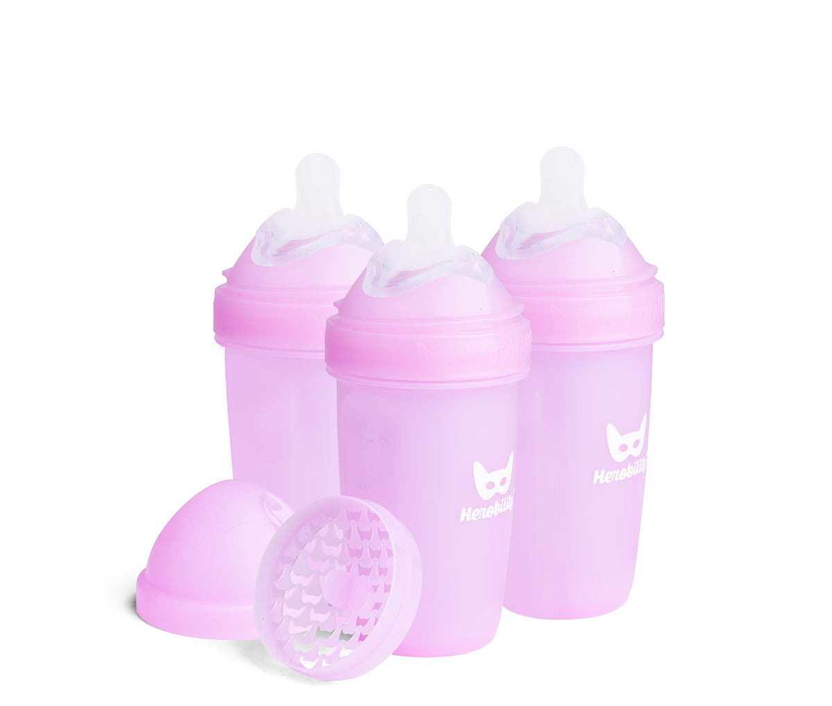 3-pack Baby Bottles 240 ml – Purple