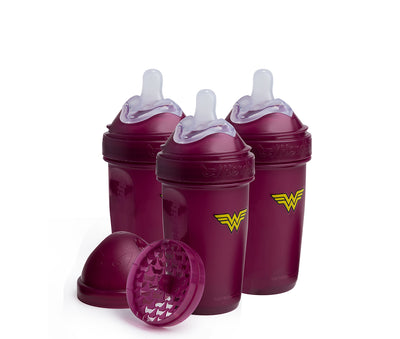 3-pack Baby Bottles 240 ml - Wonder Woman