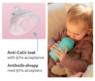 Double Anti-Colic Baby Bottle LT 240 ml/8.5 floz Black (Clearance)