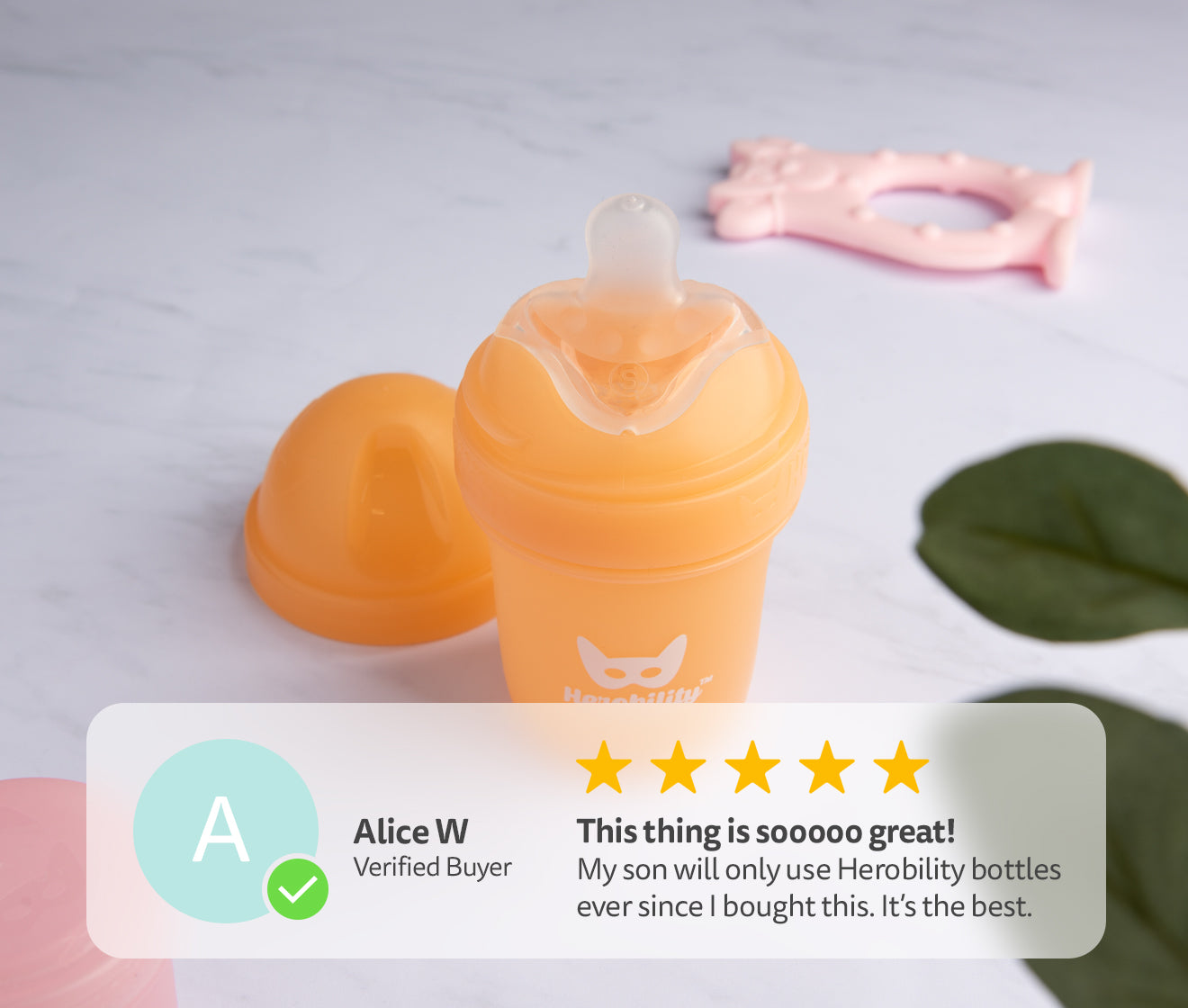 3-pack Baby Bottles 140 ml – Peach