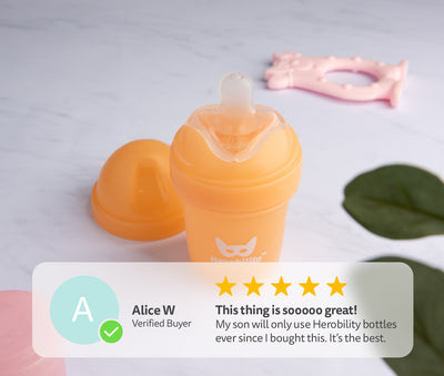 3-pack Baby Bottles 140 ml – Peach