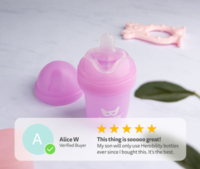 3-pack Baby Bottles 140 ml – Purple